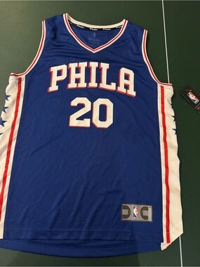 NBA Fanatics Blue PHILA #20 Basketball Jersey
